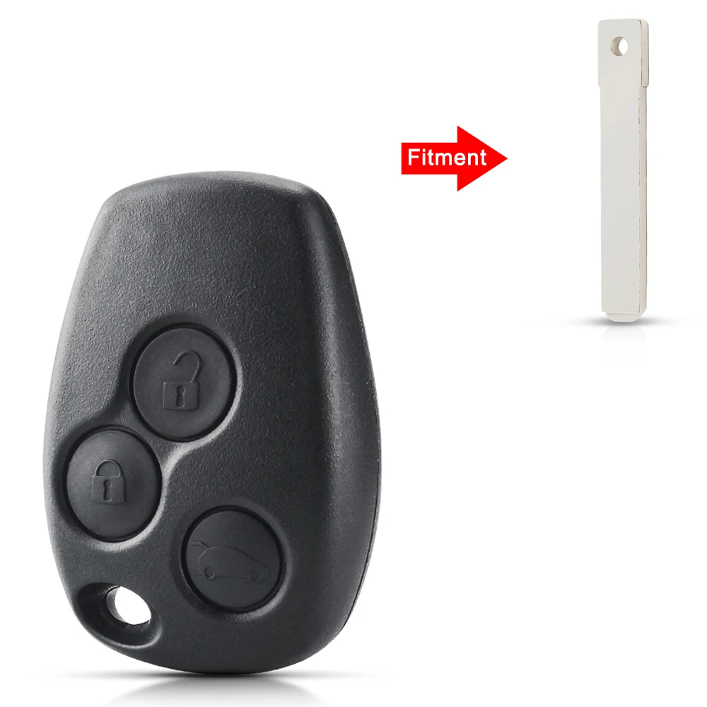 KEYYOU 3 Button Car Key Shell For Renault Trafic Vivaro Primastar Movano Kangoo 2 Clio NE72/VAC102/VA2 Blade: green