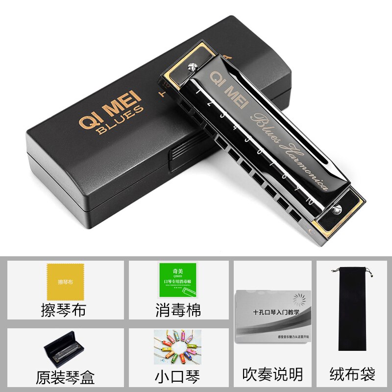 Blues Master Diatonische Harmonica 10 Holes Houder Unieke Melodie Mond Harp Harmonische Harmonica Enfant Folk Instrumenten BD50HH: style 1