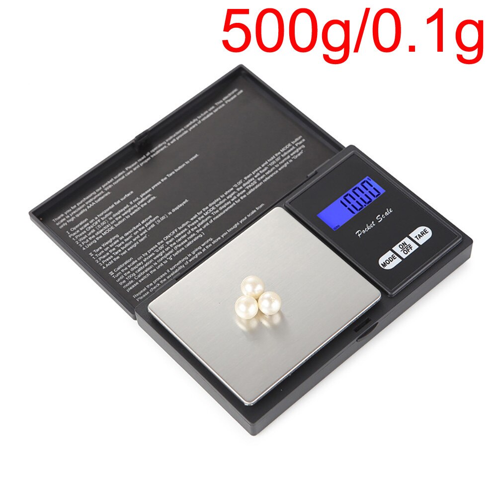 500g Precision Digital Scales for Gold Jewelry 0.01 Weight Electronic Scale: 500g 0.1g Black