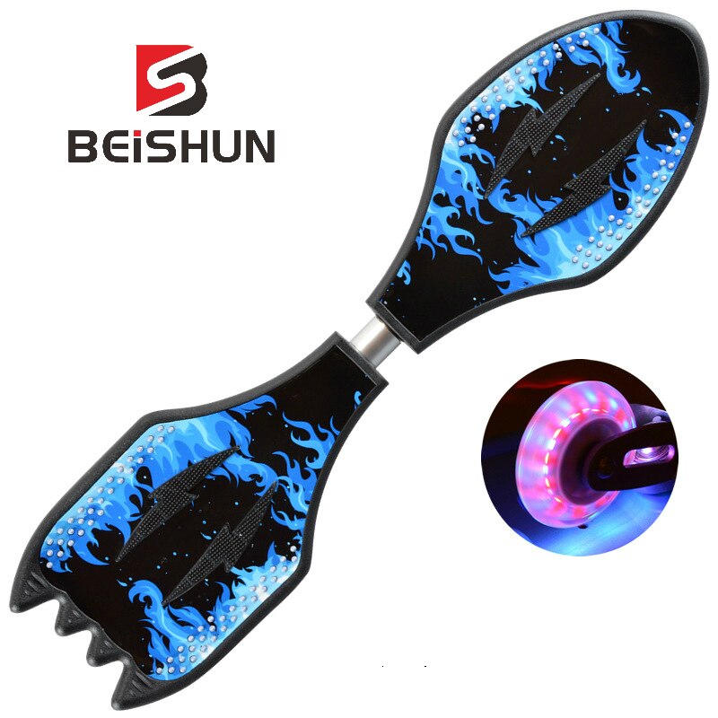 Adult Children's Two-wheeled Skateboard Beginners Flashing Vitality Board Two-wheeled Scooter: Rocket board-2