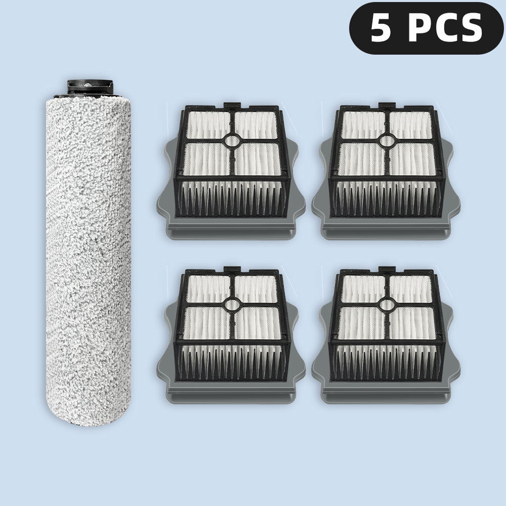 Compatible For ( Tineco Floor One S5 Steam / Tineco iFloor 5 Steam ) Spare Parts Accessories Roller Brush Hepa Filter: light green