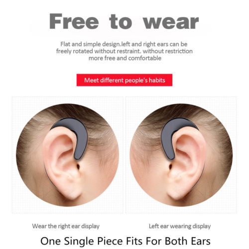 Oor Bluetooth Beengeleiding Koptelefoon Stereo Draadloze Oortelefoon Headset Mic