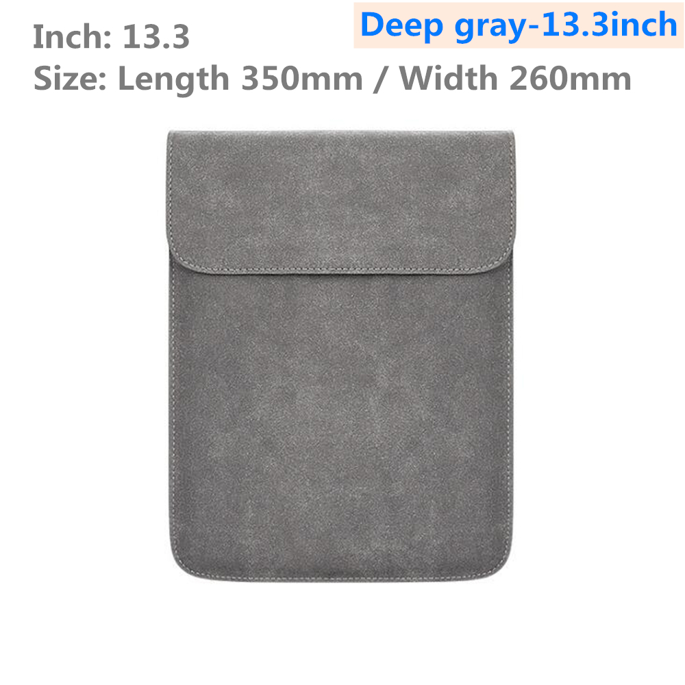 Yleinen vedenpitävä kannettava kannettavan tietokoneen suojalaukku 13.3 14.1 15.4 tuuman apple macbook air pro millet kannettavan tietokoneen suojakotelo: Syvänharmaa -13.3 tuumaa