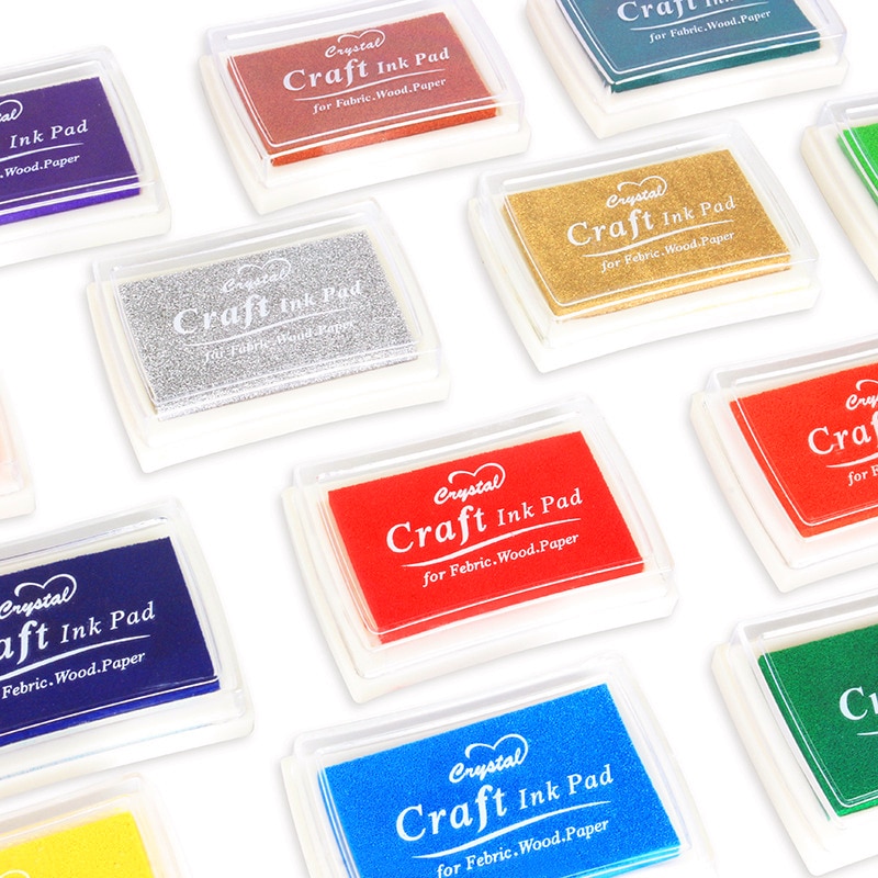1pc 15 colors big ink pad Stamps planner scrapbooking clear stamps inkpad diy diary card making school supplies stamps