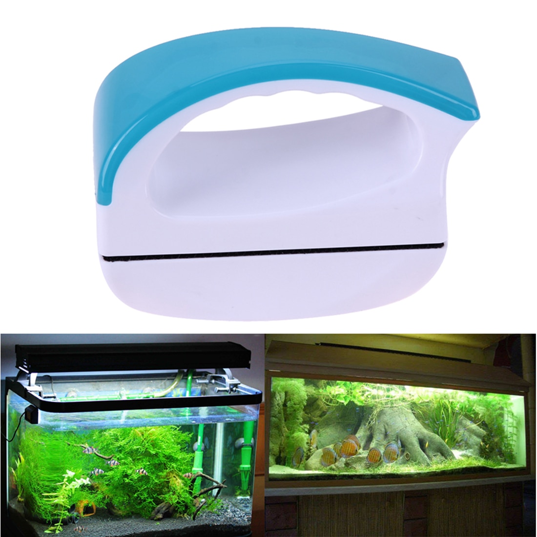 Floating Brush Magnetic Aquarium Fish Tank Glass Seaweed Scraper Cleaner Aquarium Window Cleaning Magnets Brush