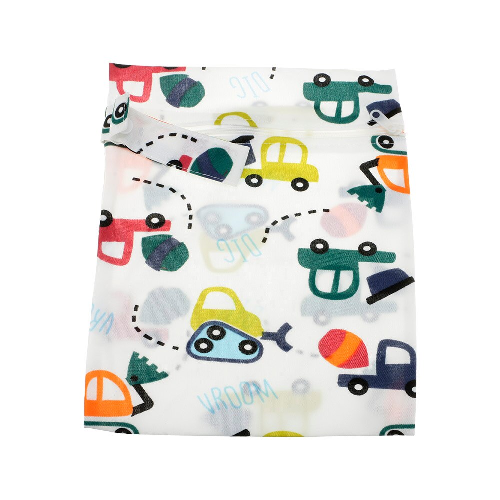 1 Pcs Diaper storage bag diaper bag washable baby 19.5*23.5 cm zipper deodorant practical: Pink