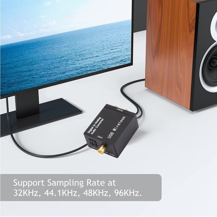 PzzPss Bluetooth4.0 Digital to Analog Audio Converter Adapter Amplifier Decoder Optical Fiber Coaxial Signal to Analog DAC Spdif