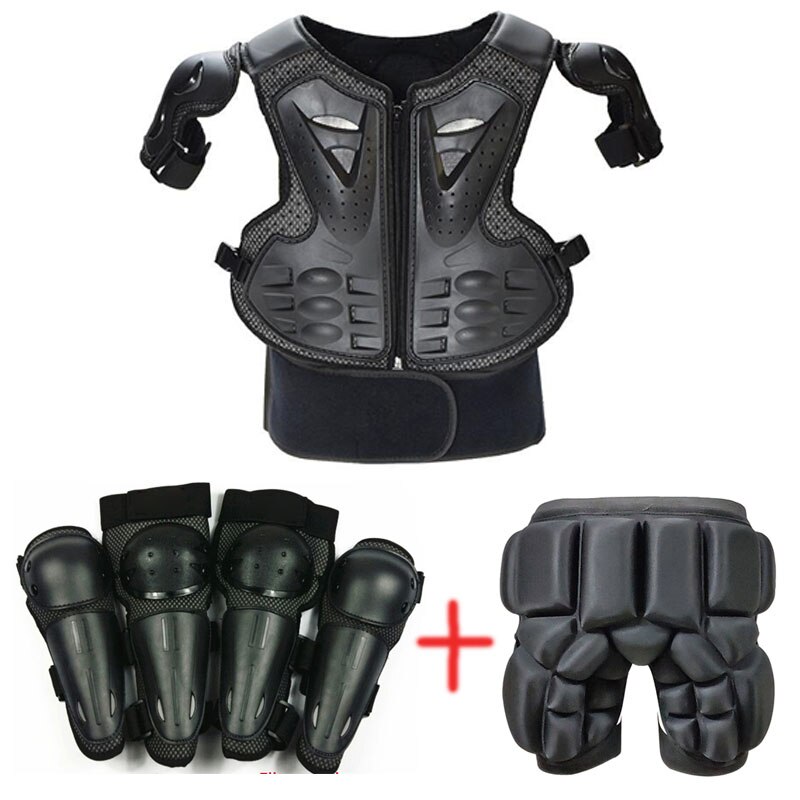 Mat Zwart Helm Kind Baby Latka Motocross Full Body Protect Armor Moto Helm Knie Elleboog Guard Hoofd protector Fietsen combin