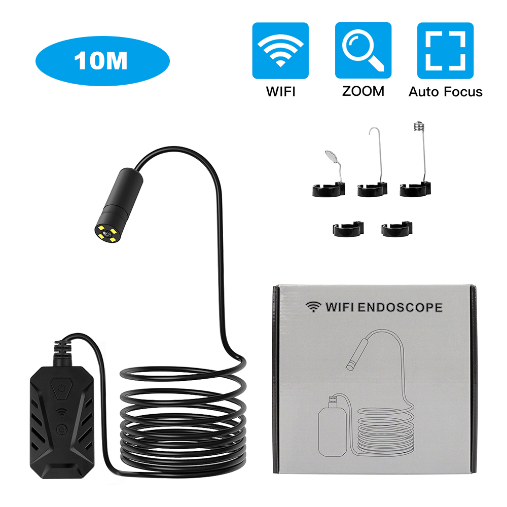 14mm WIFI Endoscope Camera Screen Display Waterproof 2m/5m/10m Inspection Borescope For Iphone Android Phone F230: 10M