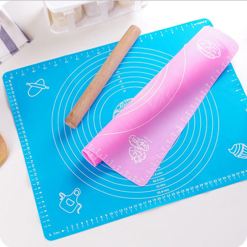 Silicone Kneden Deeg Mat Schaal Non-stick Keuken Bakken Tool Cake Board Grote Zachte Hoge Temperatuur Rolling Deeg Pad 40x50cm