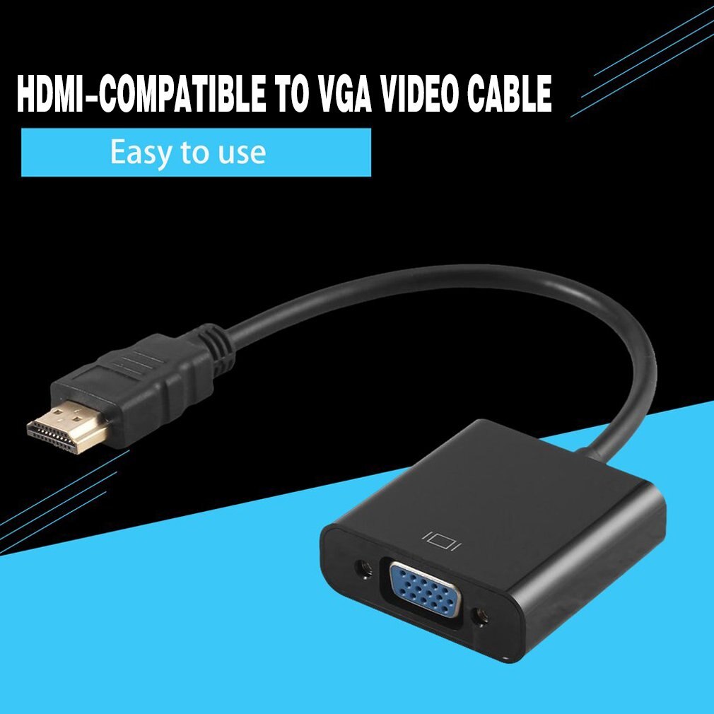 Hdmi-Compatibel Naar Vga Adapter Kabel Hdmi-Compatibel Vga 1080P Video Converter Digitaal Naar Analoog Voor laptop Projector