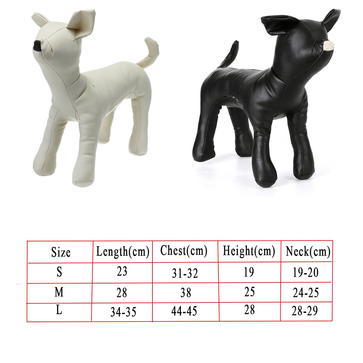 3 str. s/m/l stående position pu læder hund mannequin model tøj tøj display legetøj dyre butik display ben justere