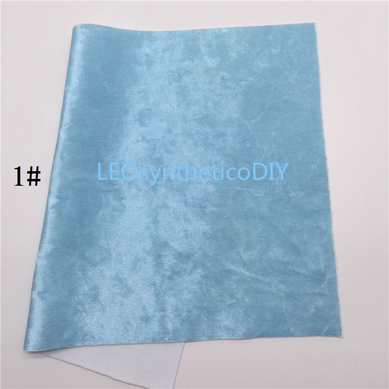 Leosyntheticodiy pastelfarver knust fløjl blødt stof til sløjfer gør 21 x 29cm 6 s 16: 1