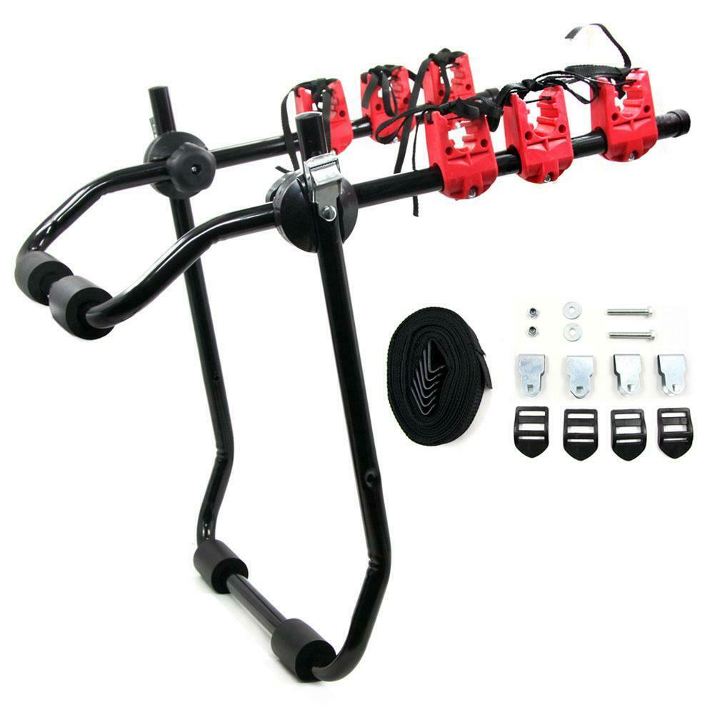Car Rear Trunk Bicycle Rack Stand SUV Vehicle Trunk Mount Bike Cycling Stand Storage Carrier for Three Bikes