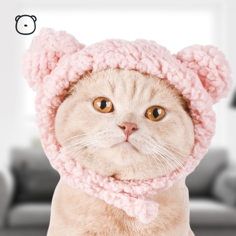 Peluca de gato de melena de León, sombrero para cachorro y gato, accesorio de decoración para mascota, gorro de pelo de lujo, gorro de Orejas de conejo y oso