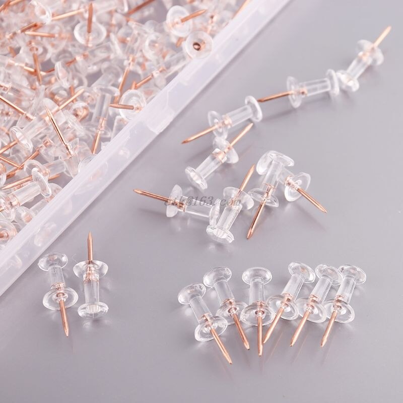 200pcs Push Pins Thumb Thumbtack Board Drawing Photo Wall Studs Office Supplies