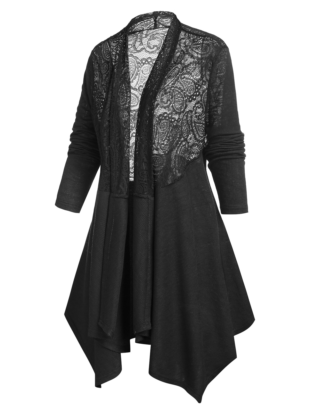 Maglione Coprispalle Plus Size Star Vixen – Manica 3/4 In Pizzo Con Cravatta Anteriore - 2