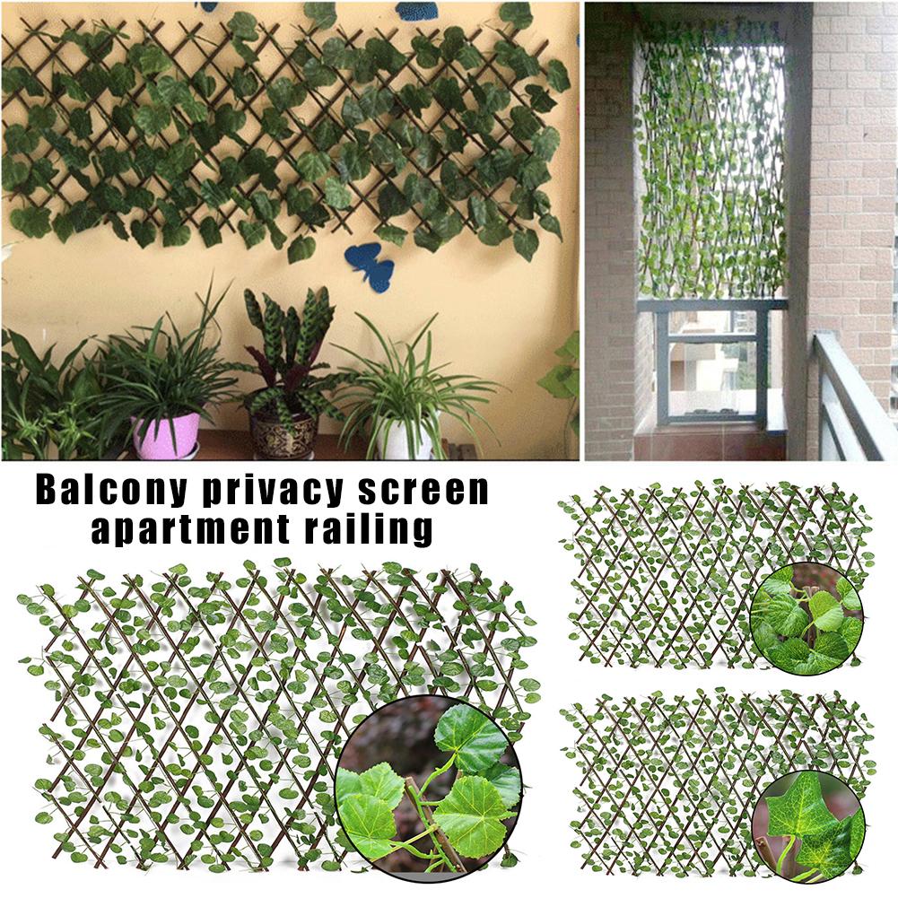Fence Retractable Fence Artificial Garden Plant Fence UV Protected Privacy Screen for Outdoor Indoor Decor Greenery Walls