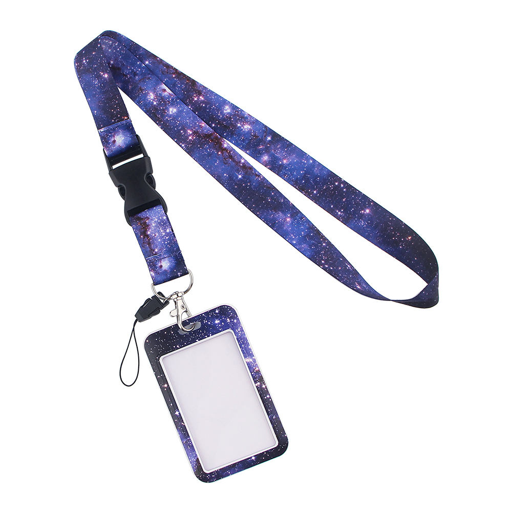 YL200 Starry sky Key Lanyard Car Keychain Badge Holder Personalise Office ID Card Pass Gym Mobile Phone Accessories