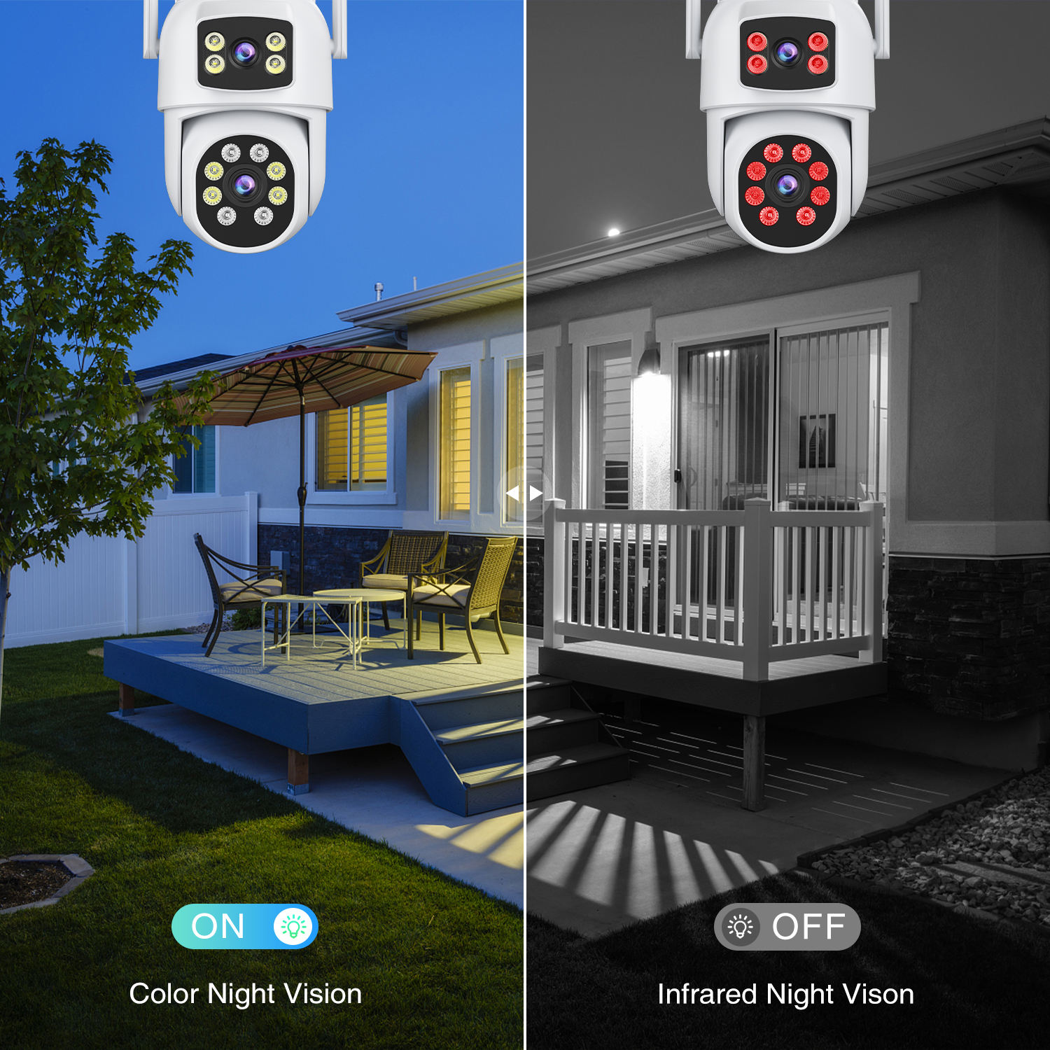 BESDER 10MP IP Camera Wifi Dual Lens Outdoor Auto Tracking Night Vision 5G HZ Wifi CCTV Surveillance Camera Security Protection