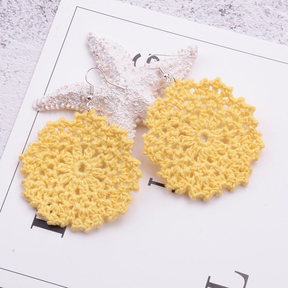Crochet Earrings Jewelry-Wedding Bride Lacy Crochet Earring-Bridesmaid Crochet Earring Jewelry