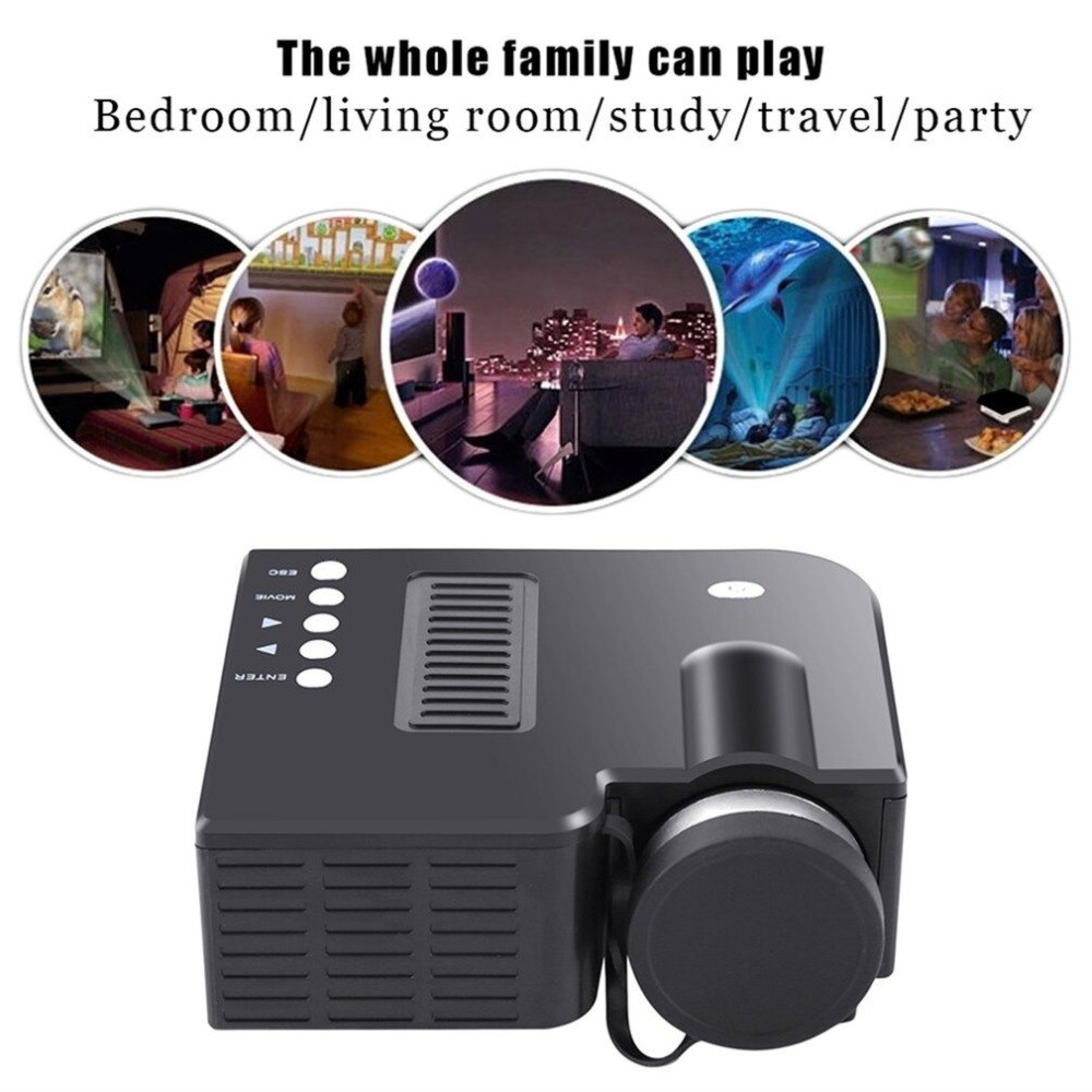 UC28A Mini Tragbare LED Projektor 1080 P Multimedia Home Cinema Theater USB TF HDMI AV LED Beamer Projektor für Home verwenden