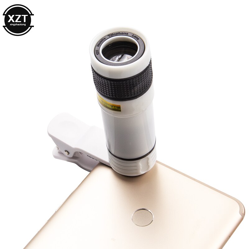 2019 telefono cellulare obiettivo fotocamera 12X Zoom teleobiettivo HD telescopio esterno con Clip universale per iPhone Smartphone Sumsung