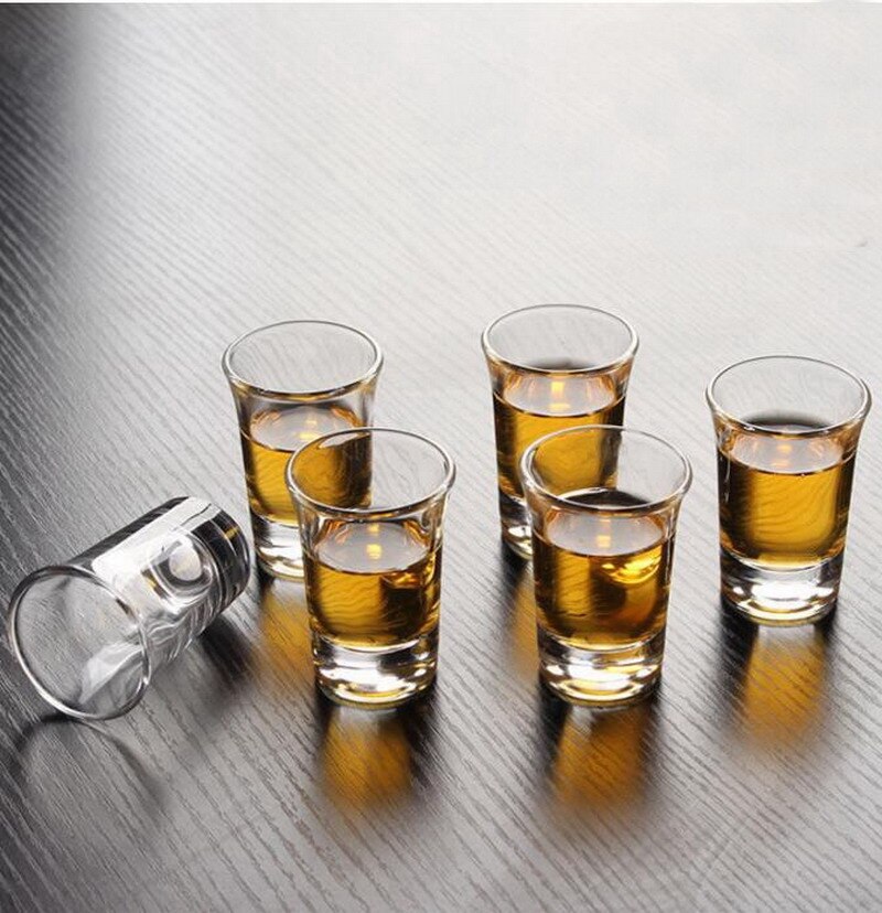 6PCS Crystal Cup Shot Glass Cup Spirits Wine Mini Glass Cup glasses Party Drinking Charming Thick Small Cup