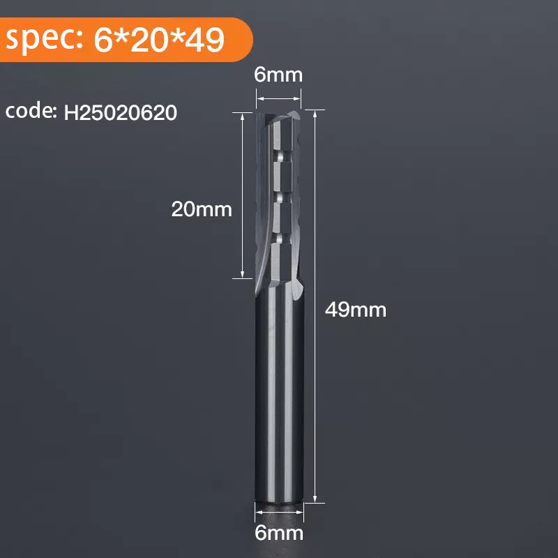 HUHAO Straight Milling Cutter Wood Router Cutters 3 Flutes Carbide End Mill CNC Slotting Trimming Router Bit Woodworking Tools: >32mm