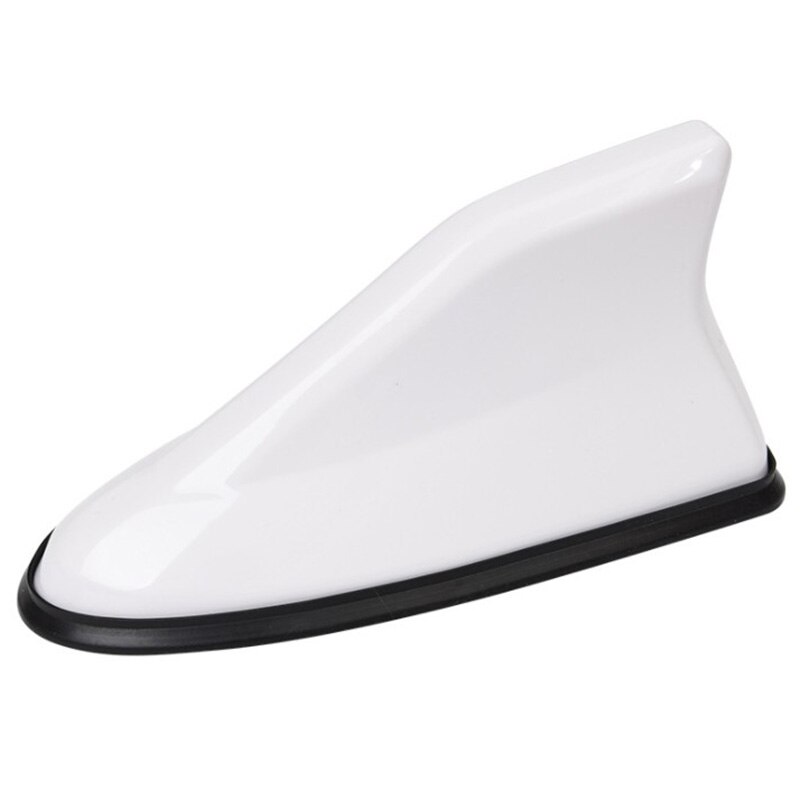 Car shark fin antenna second-generation antenna tail modification special with signal radio antenna decor free punch Auto parts: white