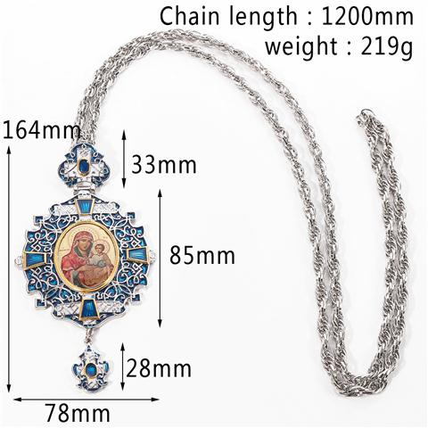 Collier de la vierge marie, cristal de jésus, chrétien, ustensiles d&#39;église de Christ, gothique, artisanat religieux: GRIS FONCÉ