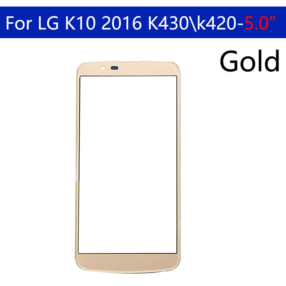 berühren Bildschirm Für LG K10 K410F M2 K430T K420N K430DS Vorderseite Glas Tafel Vorderseite äußere Glas Objektiv Für K10 LCD Glas Ersatz