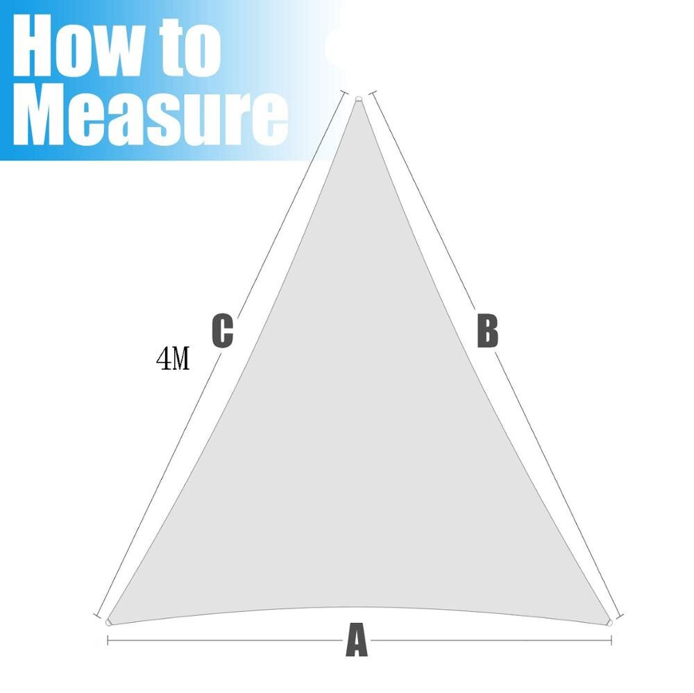Beige Sun Shade Sail Canopy Awning, 95% UV Blockage Water Permeable, Commercial & Residential, for Patio Yard Pergola: 4M