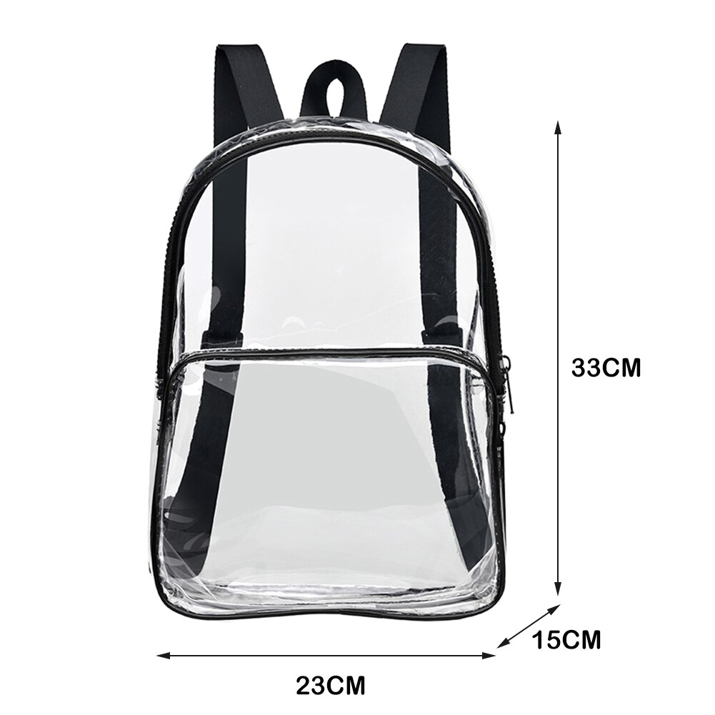 Zaino da donna borsa in PVC impermeabile trasparente studenti universitari di moda femminile borsa con paillettes trasparente zaini da scuola zaini da donna
