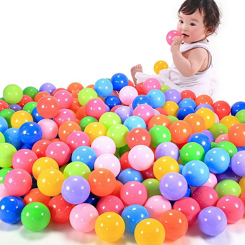 100 Stuks 7Cm Lot Kleurrijke Bal Fun Ball Zacht Plastic Ocean Ball Baby Kid Toy Swim Pit Toy