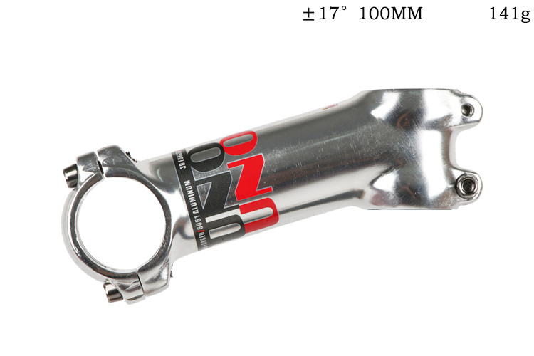 Zilver Uno Mountainbike Mtb Ultralichte Racefiets Stuurpen 7 /35 /17 ° Graden Van de Negatieve Hoek Stem Kraan: 17 degree 100mm