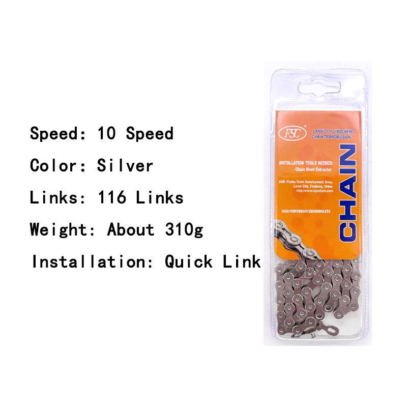 FSC 6/7/8/9/10/11/12 Speed Velocidade Fietsketting 116/126 Links Ultralight MTB Weg Mountainbike 6S 7S 8S 9S 10S 11S 12S: Rood