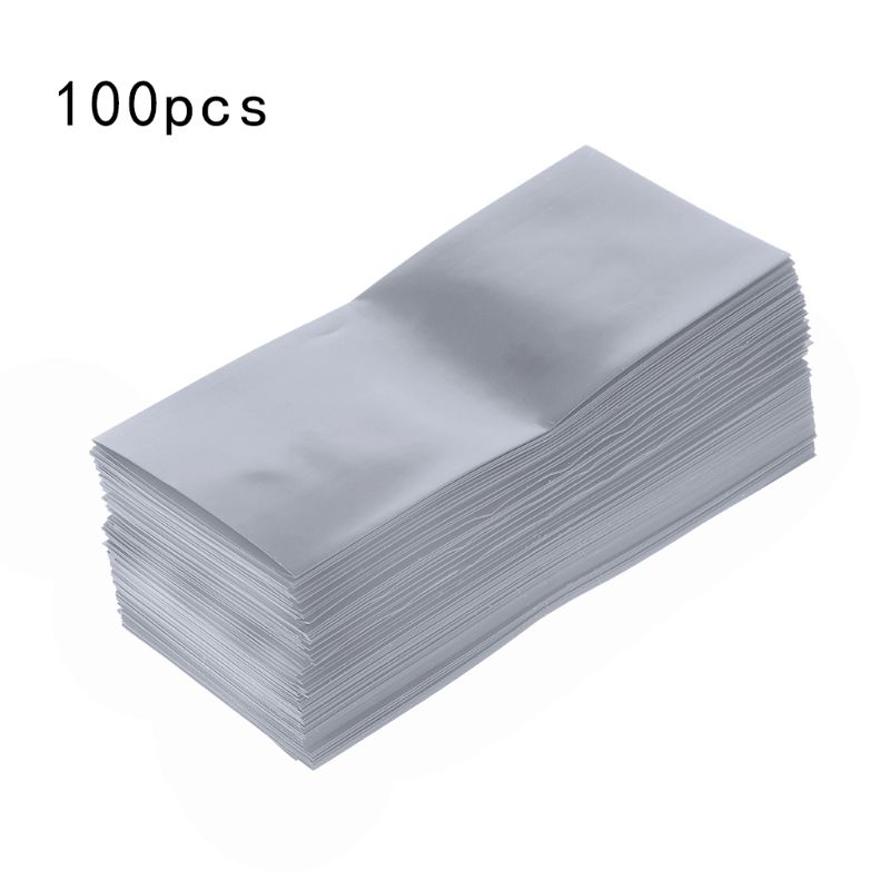 100Pcs/Bag 18650 Lithium Battery Encapsulation Tube PVC Heat Shrink Tubing Wrap Battery Cover Skin Insulation Film B85B