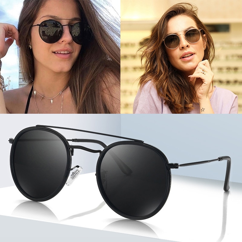 DPZ Classic women Round Polarized sunglasses 3647 rays men Driving car male sun glasses UV400 oculos de sol with box