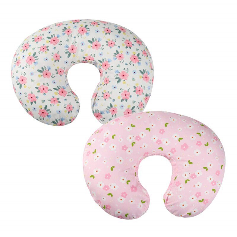 Two pillowcases Newborn Breastfeeding Pillows Maternity Pregnancy Baby Nursing Cushions are soft and comfortable.