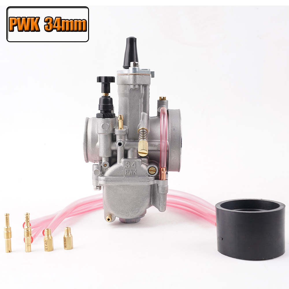 Carburador universal PWK, 21 24 26 28 30 32 34 mm PWK Inyección de potencia del carburador de motocicleta, para carreras Mikuni Koso ATV Yamaha: Morado