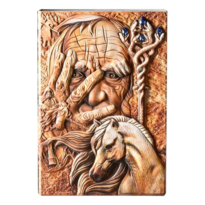 The Magic Embossed A5 Leather Notebook Journal Notepad Travel Diary Planner Book School Office Supplies: Colorful