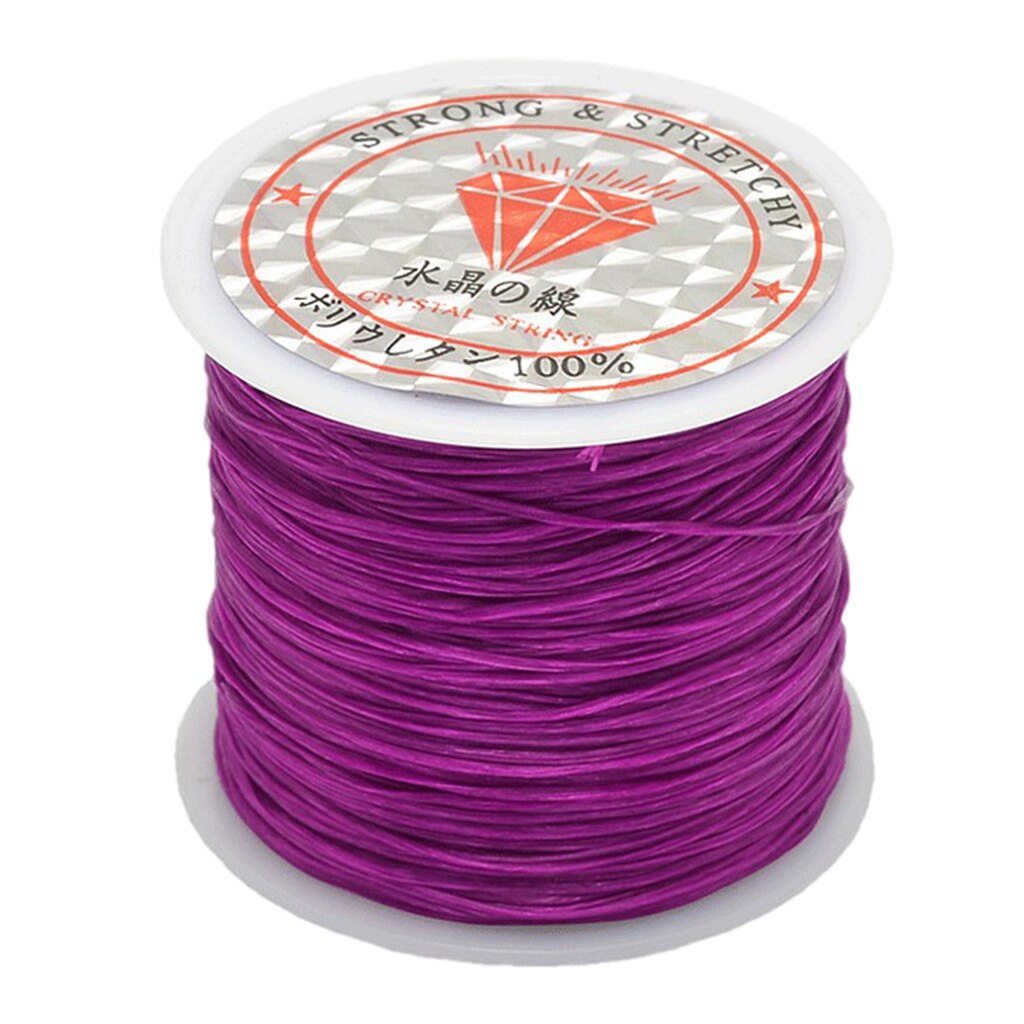 0.5mm stretch polyester tråder perlesnor 50m per rull for armbånd halskjede smykker lagerutstyr