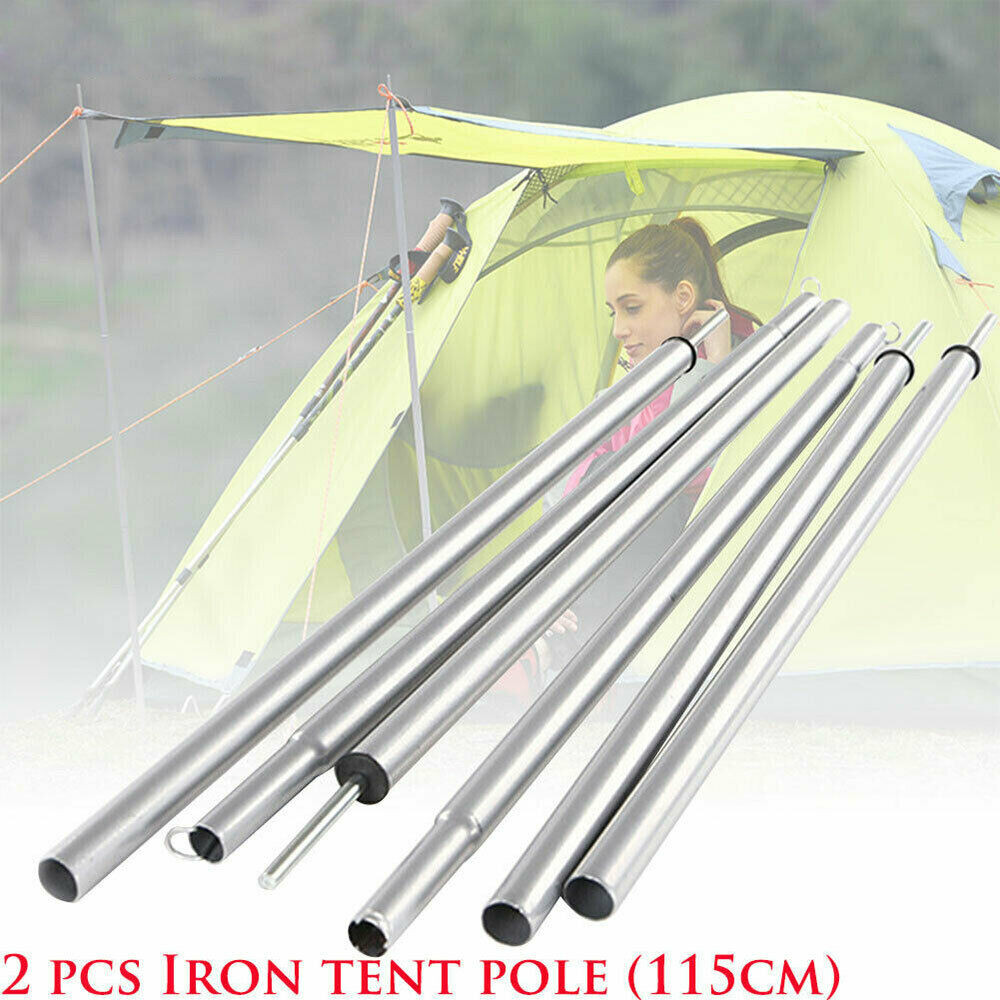 2 Stks/set Universele Ijzer Verstelbare Outdoor Camping Tarp Telescopische Tent Polen Tuin Zonnescherm Outdoor Camping