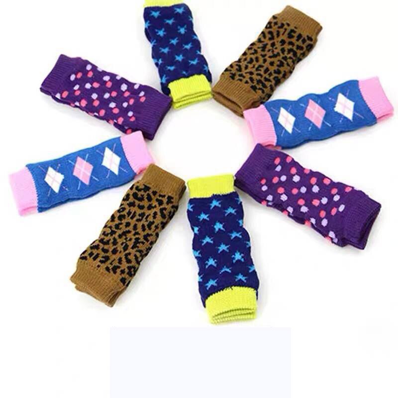 Blød behagelig pink hund benvarmere blonder hund leggins kæledyrssok beskyttende led legging hund produkter leopard benbetræk hund