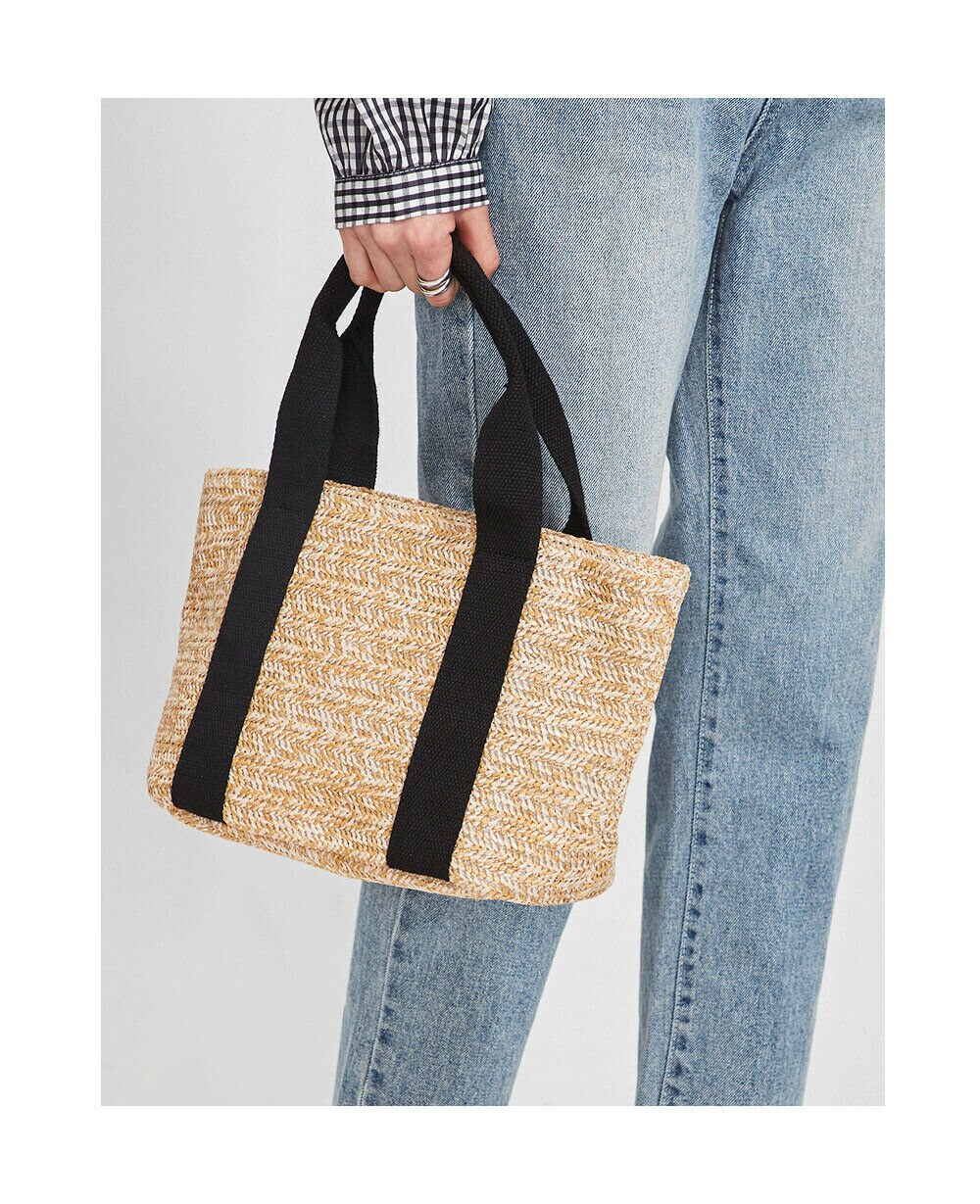 Style Summer Women Beach Straw Woven Portable Tote Bags Girls Vintage Rattan Basket Shoulder Bag