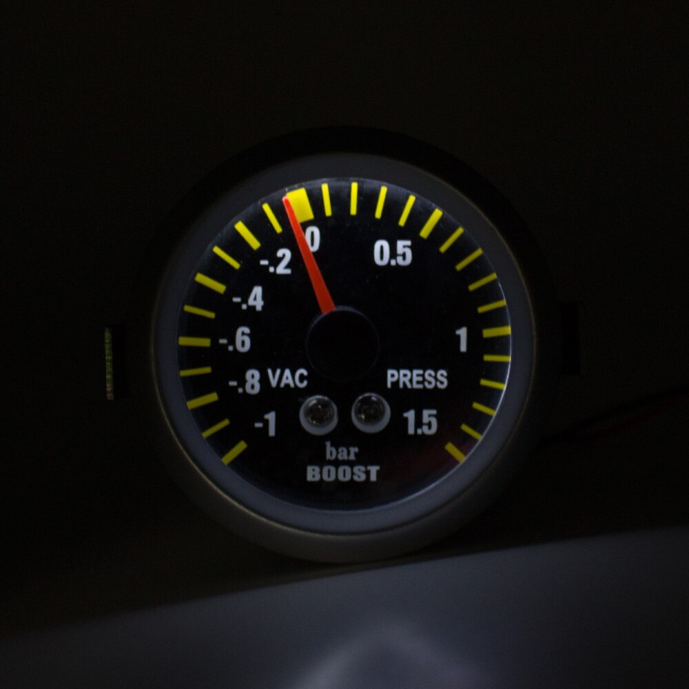 CNSPEED 52mm Bar Turbo Boost Gauge Mit Sensor Auto Meter Maschinen Carbon Fiber Gesicht Auto Turbo-Boost-Meter YC100032