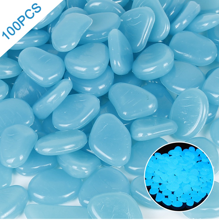 Luminous Garden Pebbles - Glow in the Dark Rocks for Outdoor Pool, Walkways, Patio, Lawn Decoration: 9