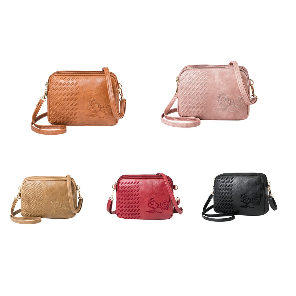 Casual Delle Donne di Modo Nuovo Della Chiusura Lampo Selvaggio Ricamo Crossbody del Messaggero Sacchetto di Spalla Del Partito Bolsa Feminina Pequena Da Mini 50