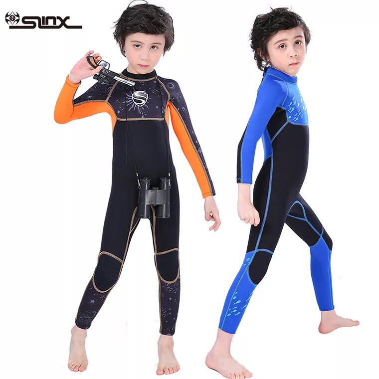 One Piece Volle Körper Langarm Badeanzug Kinder Neoprenanzug Für Jungen 2,5mm Uv Schutz Warm Halten Für Scuba tauchen Wetsuit